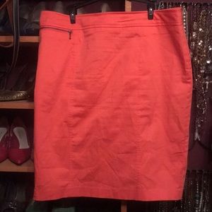 Orange Pencil Skirt